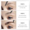 Magic Eyebrow Pencil 1Pcs Eyebrow Pencil 3D Microblading Eyebrow Pencil with 4 Fork Tip, Waterproof Long-Lasting Natural Makeup Fine Stroke Eyebrow Pencil (Black)