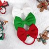 YanJie Christmas Baby Girl Bows Elastic Headband Newborn Hairbands Bows Handmade Hair Bows Nylon Hair Accessories for Infant Toddlers Kids