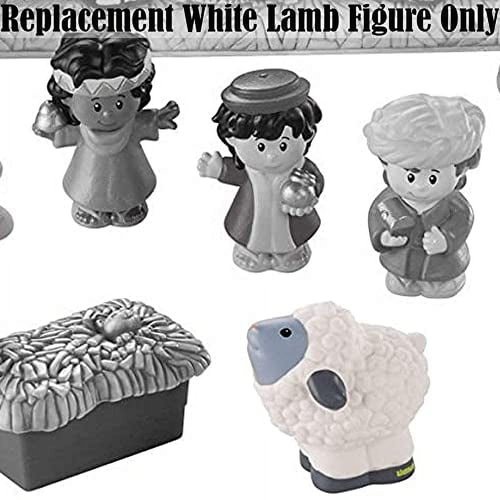 Fisher-Price Replacement Part Little People Nativity Set N4630 - Replacement White Lamb Sheep Figure