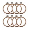 8 Pcs/Set Mini Embroidery Hoops 3 Inch Round Imitated Wood Plastic Display Frame Reusable Circle Cross Stitch Hoop Ring for Art Craft Sewing and Hanging Ornaments Home Decor