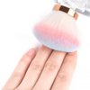 KADS Nail Dust Brush Makeup Brush Flower Shape Crystal Base Nail Cleaning Brush Manicure Pedciure Brush Tool (Pink Flower Shape)