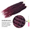 FEILIMEI Curly Crochet Hair Ocean Wave Crochet Hair 28Inch Crochet Braid Hair Synthetic Hair Extensions for Women(28 Inch,6pack,#1B/TBug)