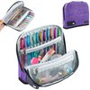 MYBAGZING Crochet Hook Case Empty - Crochet Hook Organizer Case Stand Up Unique Design -Corchet Organizer - Crochet Hook Holder for Knitting & Crochet Supplies - Knitting Accessories (Case Only)