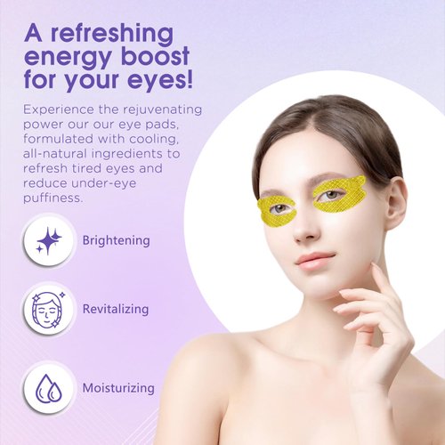 Cooling Gel Eye Patches (10 Pairs) for Puffy Eyes and Dark Circles, Refreshing Eye Masks for Tired Eyes