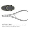 GERMANIKURE Tower Point Cuticle Trimmer - 1/2 Half Jaw Nipper - Ethically Made in Germany - FINOX Stainless Steel Professional Sharp Cuticle Remover in Leather Case – Manicure Tool, r145, 5mm