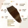Medium Brown Remy Tape in Hair Extensions,Premium 100% Human Hair with Invisible Tape Attached Semi Permanent Hair Extensions 22Inch Silky Straight Human Hair Extensions Thick Hair for Girls/Women