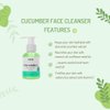 Sapo All Natural Cucumber Face Cleanser - A Gentle and Hydrating Facial Wash - Made with Cucumbers, Aloe & Vitamin C - Great for Dry or Oily Skin - 4 Fl Oz