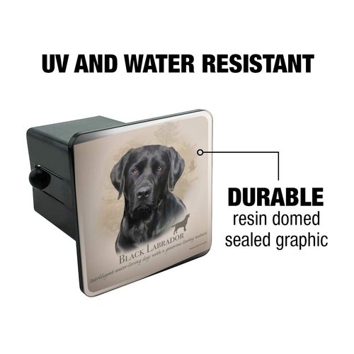 Black Lab Labrador Dog Breed Tow Trailer Hitch Cover Plug Insert 2"
