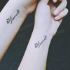 Yesallwas 6 Sheets word temporary tattoos unisex,Waterproof long lasting Fake Tattoos Stickers for for kids girls teens Cool body Art Black Character Tattoo