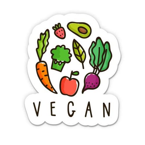 GT Graphics Express Vegan Vegetables - 16" - Large Size Vinyl Sticker - Outdoor Indoor