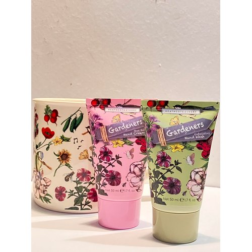 Heathcote & Ivory Gardner's Tea Break Hand Essentials China Mug Hand Wash & Hand Cream Set