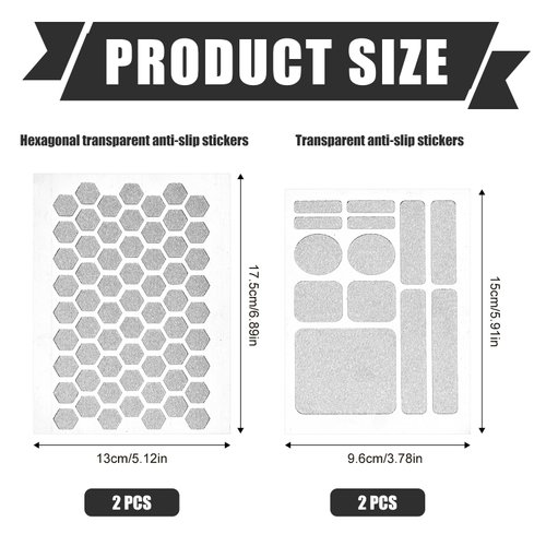 4pcs Phone Grip Tape, Anti-Slip Cell Phone Grip Decal Tape Stickers Transparent Mouse Grip Tape Sweat Absorbing Laptop Sticker Adhesive Phone Grip Stickers for Game Controller