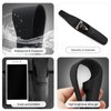 2 Pack Silicone Razor Travel Case for Most Manual Razor Safety Razor Cover Compatible with Gillette Razor Parker Razor Merkur Razor (Blue+Black)