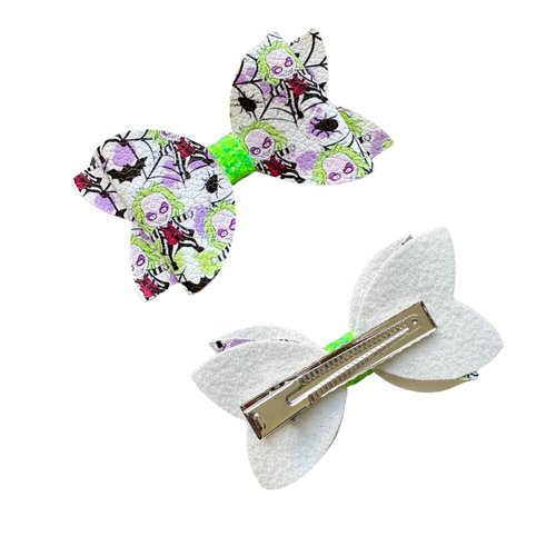 Halloween Scary Movie Inspired Hair Bow Set by Inspired Bows Perfect Set for Cosplay/Costumes/Halloween/Birthdays and more