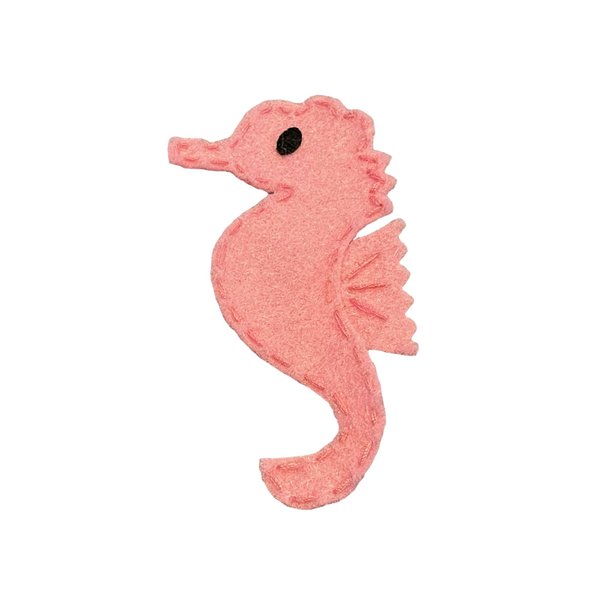 Seahorse Hair Clip, Felt Hair Clip, Girls Hair Accessories, Nautical, Ocean, Summer, Beach, Pink