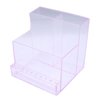 10 Holes Storage Box Display for Nail Drill Bit Files Acrylic Clear Holder Electric Machine Manicure Accessory - Transparent pink