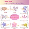 Gingbiss 8 Pairs/16 Pack Hair Clips for Girls, Flower/Star/Crown/Heart/Butterfly Shaped Kids Hair Barrettes, Cute Hair Clips Metal Snap Hair Pins Sparkly Hair Styling Accessories for Girls Kids