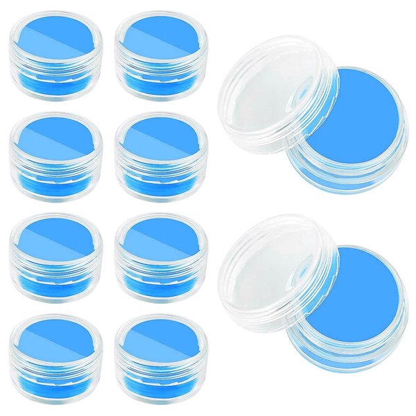 10 Pack Diamond Painting Wax Storage Container Case with Glue Clay Diamond Art Glue for Diamond Painting Accessories Cross Stitch Drilling Mud, 30 Pcs DIY Diamond Painting Wax 0.9inch (Blue)