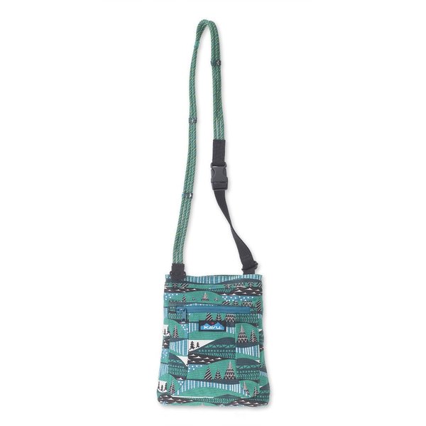 KAVU Keepalong Semi Padded Sling Canvas Rope Crossbody Bag, Winterscape