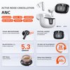TWS ANC Noise Cancelling Wireless BT Game Earbuds, Bluetooth 5.3, 28H Battery, 10m Range, Clear Stereo, 60Ms Low Latency, Touch Control, Digital Display