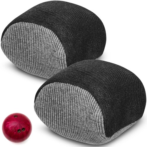 Lewtemi Microfiber Ultra Dry Bowling Grip Ball, 2 Pcs Microfiber Bowling Rosin Bags Bowling Powder Bag for Hands for Golf Tennis Lifting Rock Climbing Gymnastics (Black and Gray)