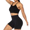 Sunzel 8" / 5" / 3" Biker Shorts for Women with Pockets, High Waisted Yoga Workout Shorts Black Medium