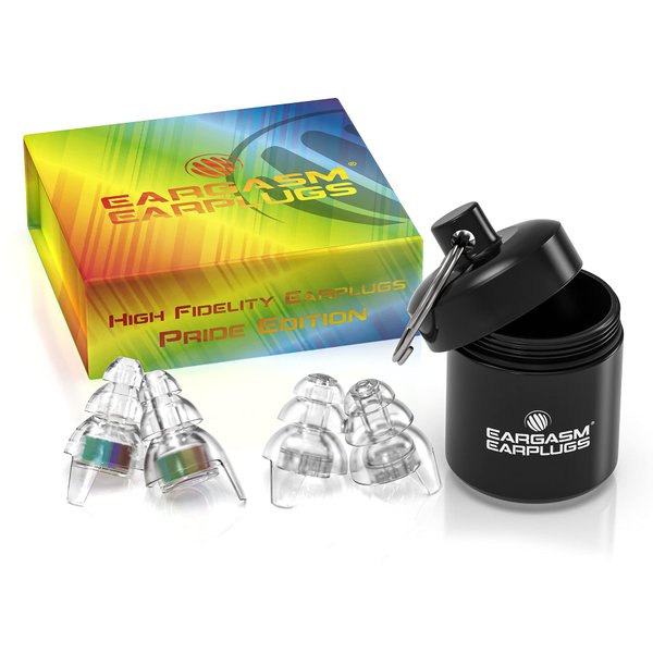 Eargasm High Fidelity Ear Plugs for Concerts Musicians Motorcycles Noise Sensitivity Conditions and More (Premium Gift Box Packaging) (Rainbow)