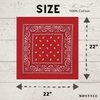 MDSTYLE 100% Cotton Bandana for Men & Women 22" x 22" Paisely Pattern Handkerchief Headband Scarf Dog (Red)