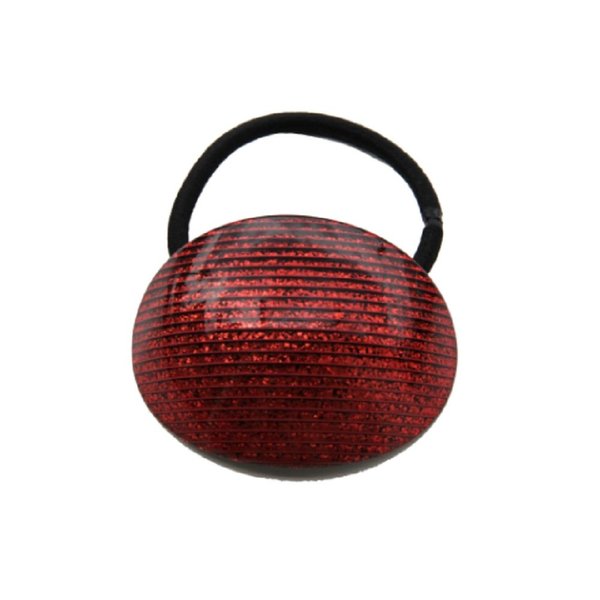 Di Prima Elastic Handmade Glitter Top Hair Styling Accessory, Red