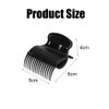 6PCS Black Hot Roller Clips Plastic Hair Curler Claw Clip Replacement Roller Clip Heat Resistance for Women Girls Hair Section Styling Tools