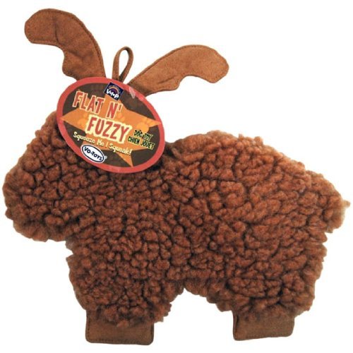 Vo-Toys Flat N Fuzzy Fleece Deer Dog Toy, 12-Inch