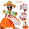 HOWAF 9pcs Fiesta Honeycomb Centerpiece, Cinco De Mayo Party Decorations Table Centerpieces, Mexican Theme Party Table Topper for Taco Party Birthday Party Decorations, Mexican Fiesta Paper
