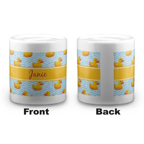 Personalized Rubber Duckie Coin Bank