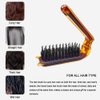 Travel Folding Hair Brush Portable Collapsable Pocket Boar Bristle Hair Brush for Men Women Kids Thick Thin Curly Straight Wet Dry Hair Restore Shine (1 Pcs)