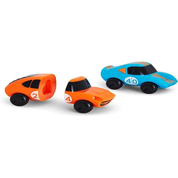 Munchkin® Magnet Motors™ Mix and Match Cars Toddler Bath Toy, 2 Pack, Blue/Orange