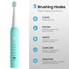 Sonic Electric Toothbrushes for Kids-5 Modes with Smart Timer, Waterproof USB Charging Rechargeable Ultrasonic Toothbrushes, 4 Replacement Brush Heads, Adults Power Toothbrush, Dentists Recommend