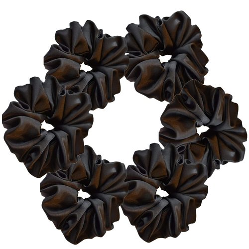 6 Pieces Hair Scrunchies, Silky Satin Scrunchies Elastic Hair Tie Gift for Women Girls Bridesmaids