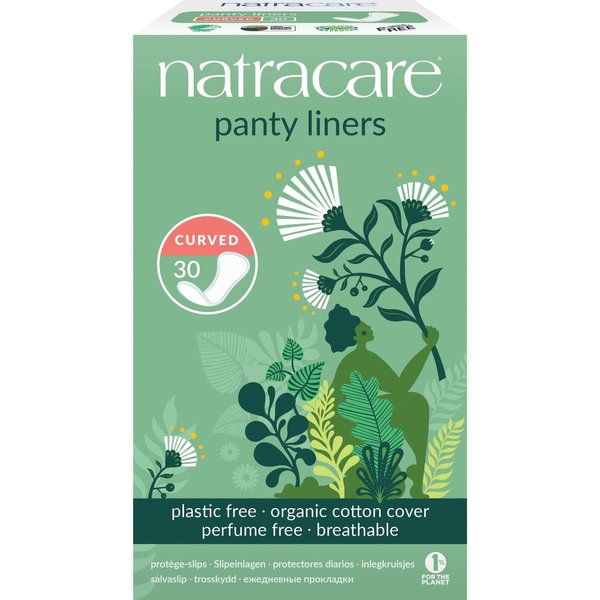 Natracare Panty Liners Curved 30 Count (2 Pack)