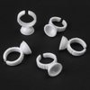 NXJ INFILILA Glue Rings, 300PCS Glue Rings for Eyelash Extensions, Disposable Lash Glue Rings Cup for Eyelash Extension Supplies, Lash Glue Holder Pigment Rings for Lash Supplies