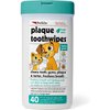 Petkin Cat and Dog Dental Wipes, 40 Wipes (Fresh Mint) - Natural Formula Cleans Teeth, Gums & Freshens Breath - for Daily Use - Convenient Dog Dental Care - 1 Pack of 40 Wipes