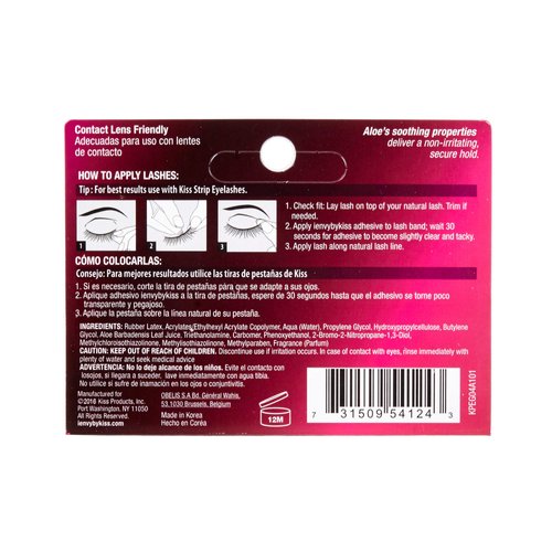 Kiss I Envy Clear 04 Eyelash Adhesive Strip With Aloe 0.25oz