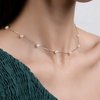 BURLAP LIFE 925 Sterling Silver Dainty Pearl Necklace for Women Freshwater Cultured White Pearl Jewelry Gifts for Her