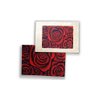 Hand Painted Red Rose Flower Card Set of 6, 2 Designs