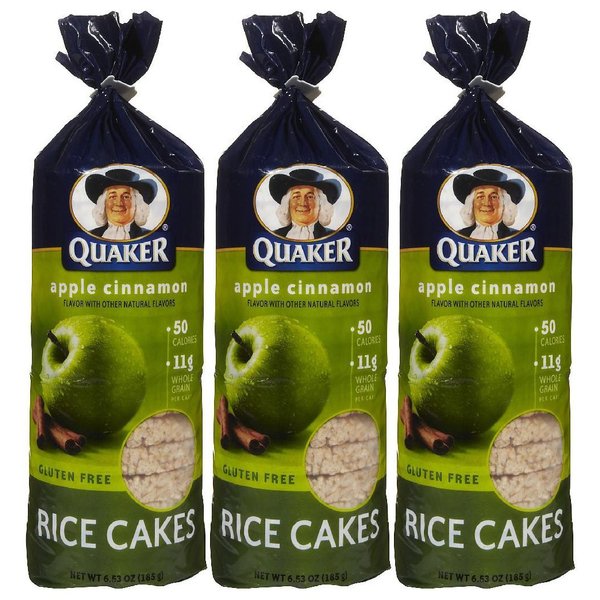 Quaker Apple Cinnamon Rice Cake, 6.52 oz, 3 pk