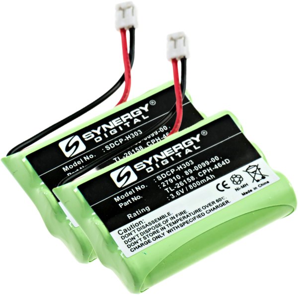 Synergy Digital Cordless Phone Battery, Compatible with AT&T-Lucent 27910 Cordless Phone Combo-Pack includes: 2 x SDCP-H303 Batteries