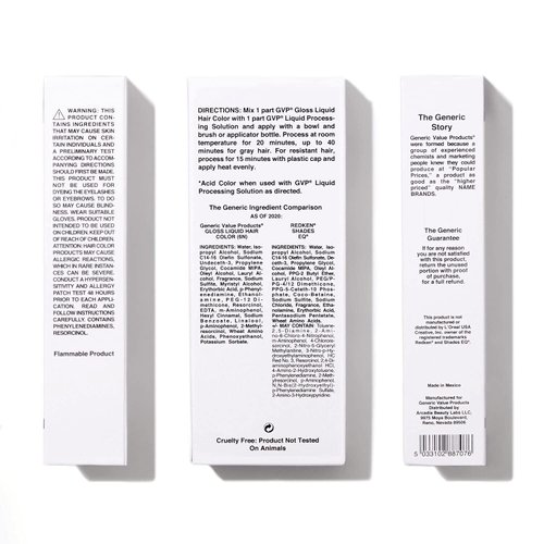 Generic Value Products 6N Medium Neutral Brown Demi-Permanent Gloss Liquid Hair Color, Adds Gloss for Healthy Looking Hair, Refreshes Color, Tones for a Beautiful Finish, 2 Fl Oz