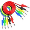 Goupchn 5PCS Stackable Banana to Banana Plug Test Leads Soft Electrical Test Cable Wire 3.3ft/1m for Multimeter 1000V 15A