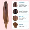 Neverland Beauty 20 Inch Straight Ponytail Extension Synthetic Long Ponytail Extension Clip in Ponytail Hair Extensions Natural Looking Fake Hair Extensions Ponytail for Women Girls Daily Party