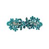 Faship Gorgeous Teal Crystal Flower Barrette Clip