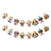 Uniwish Dog Faces Banner Garland Dog Theme Birthday Party Supplies for Boys Girls Puppy Dog Party Decorations Pet Dog Birthday Banners Hanging Decor